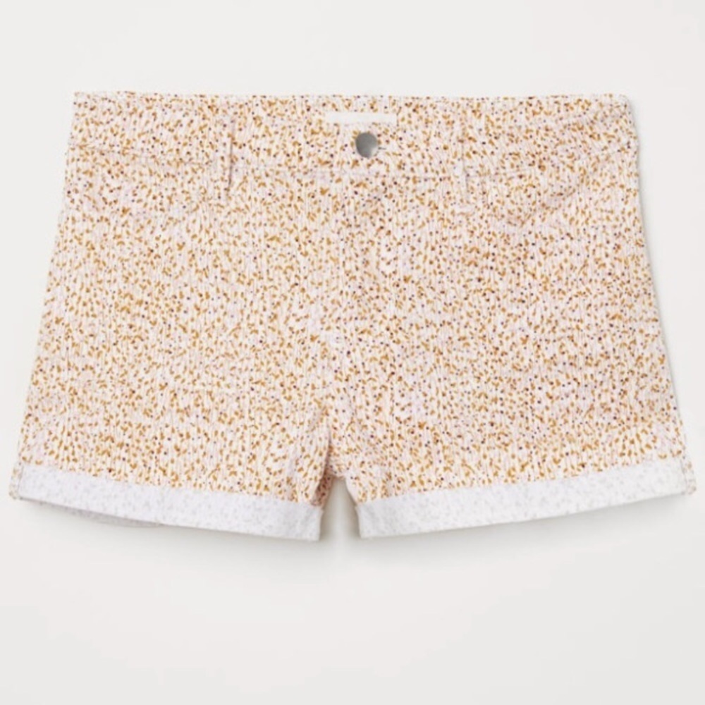 H&M Mid Rise cotton twill stretch Printed Short
